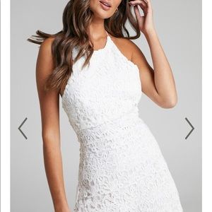 Megumi Cross Back High Neck Mini Dress